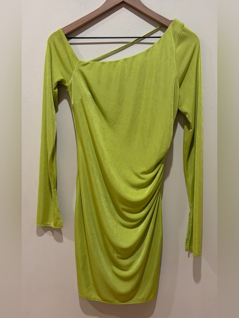 Katie May L.A. Catalyst Bright Green Chartreuse Open Back Mini Dress Size Medium